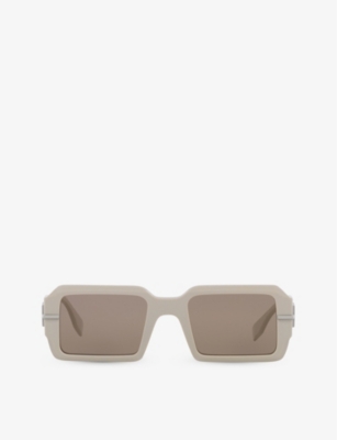FENDI: FE40073U Fendigraphy rectangle-frame acetate sunglasses