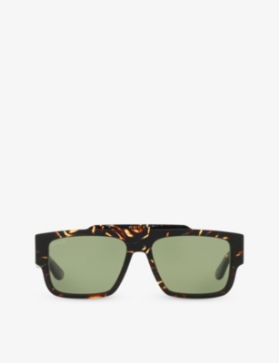 GUCCI: GC002152 GG1460S square-frame acetate sunglasses
