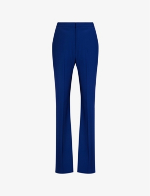 ALEXANDER MCQUEEN: Pressed-crease slim-fit bootcut mid-rise woven trousers