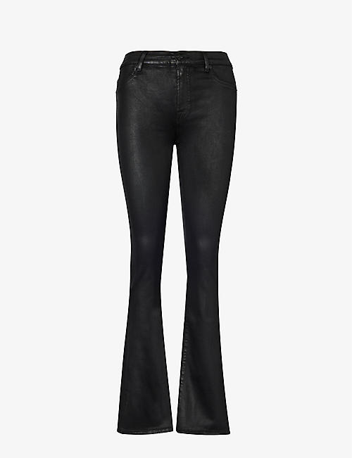 7 FOR ALL MANKIND: Bootcut high-rise slim-fit stretch-denim jeans