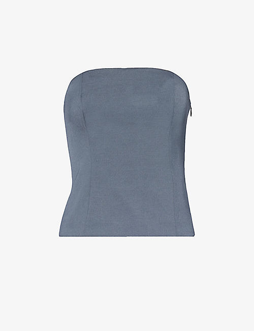 SAMSOE SAMSOE: Elyn strapless stretch-recycled-polyester blend top