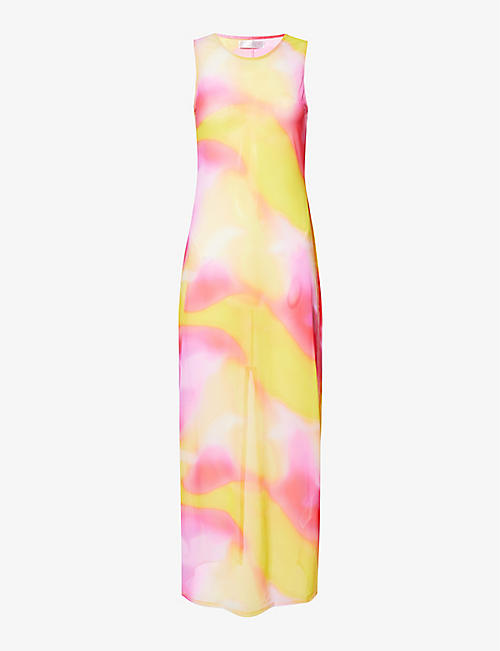 SEAFOLLY: Gradient-design slim-fit stretch recycled-polyester maxi dress