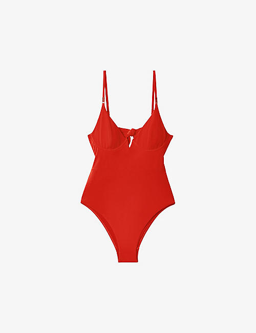 REISS: Amber underwired tie-back swimsuit