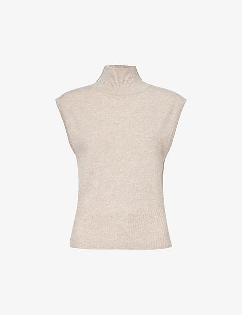 REFORMATION: Arco high-neck recycled-cashmere blend vest