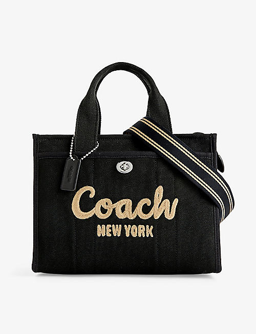 COACH: Cargo 26 logo-embroidered detachable-strap small canvas tote bag