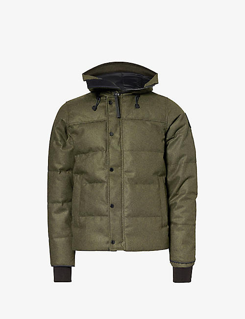 CANADA GOOSE: Macmillan brand-patch recycled wool-blend jacket