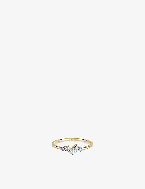 ASTLEY CLARKE: Cluster 14ct yellow-gold and diamond promise ring