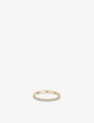 ASTLEY CLARKE: Icon Nova 14ct yellow-gold and diamond half eternity ring