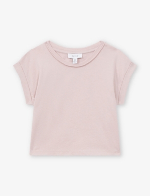 REISS: Terry cropped cotton T-shirt 13-14 years