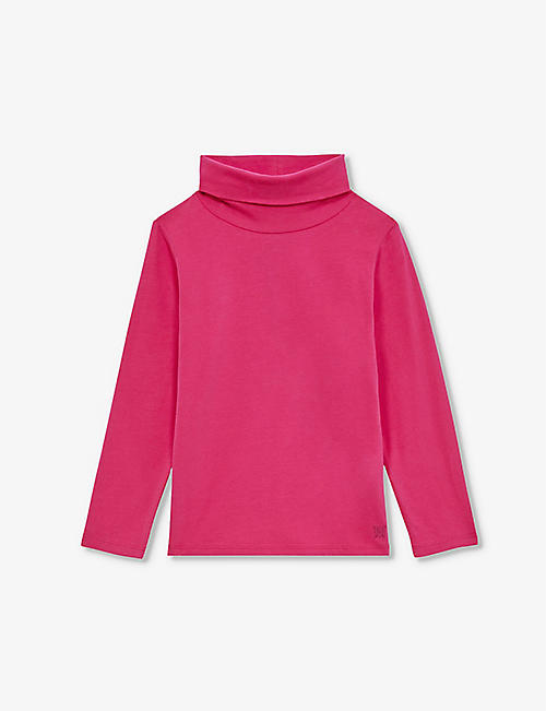 REISS: Carey roll-neck long-sleeve stretch-cotton jumper 4-14 years