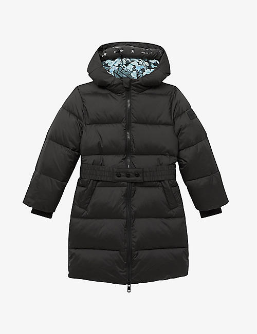REISS: Tia quilted longline woven jacket 4-12 years