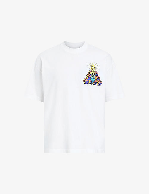 ALLSAINTS: Plateau graphic logo-print organic-cotton T-shirt