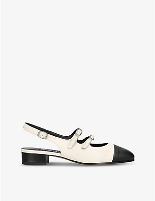 CAREL: Abricot two-toned patent-leather pumps