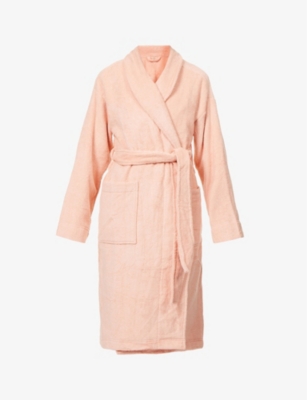 EBERJEY: Terry shawl-neck relaxed-fit cotton-towelling robe