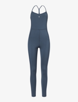 ANINE BING: Val slim-fit stretch-woven jumpsuit