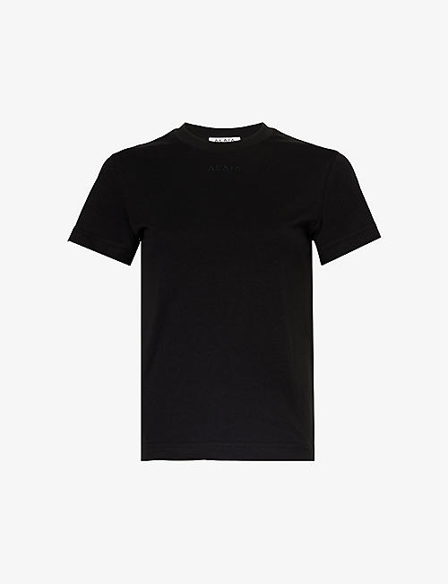ALAIA: Round-neck cotton-jersey T-shirt
