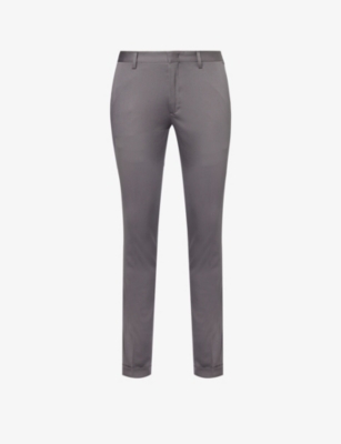 PAUL SMITH: Pressed-crease slim-fit straight-leg stretch-cotton trousers