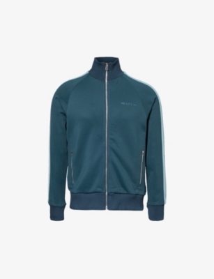 PS BY PAUL SMITH: Brand-embroidered funnel-neck cotton-blend track jacket