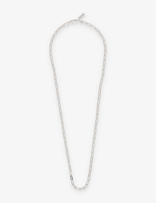 HATTON LABS: Paperclip-chain engraved sterling-silver necklace