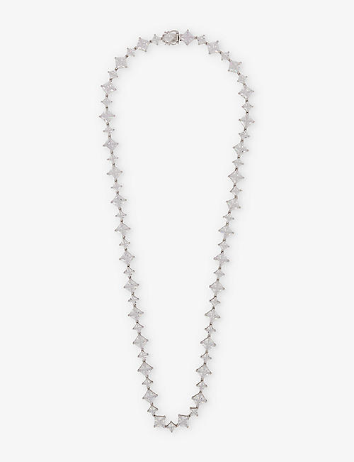 HATTON LABS: Rombus Tennis cubic-zirconia and 925 sterling-silver necklace