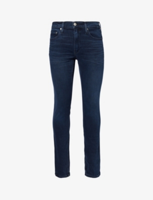 PAIGE: Lennox mid-rise tapered-leg denim-blend jeans