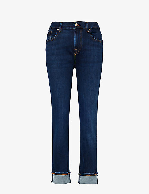 7 FOR ALL MANKIND: Relaxed Skinny slim-leg mid-rise stretch-denim jeans