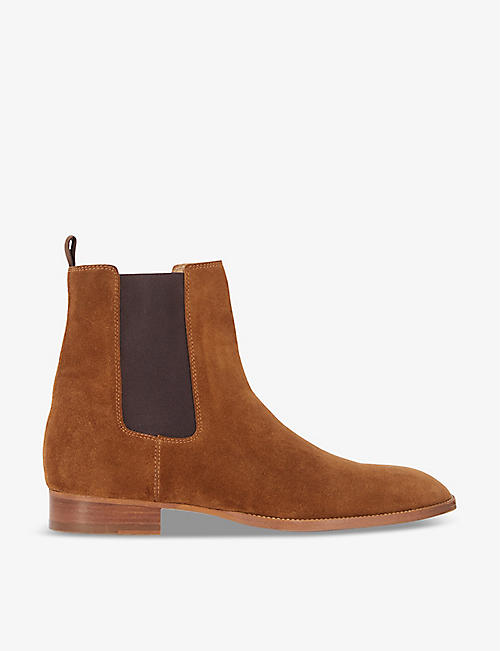 THE KOOPLES: Almond-toe suede ankle boots