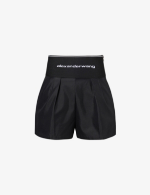 ALEXANDER WANG: Safari branded-waist cotton-blend shorts