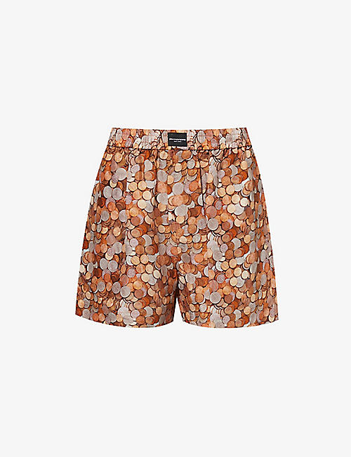 ALEXANDER WANG: Camp graphic-pattern woven shorts