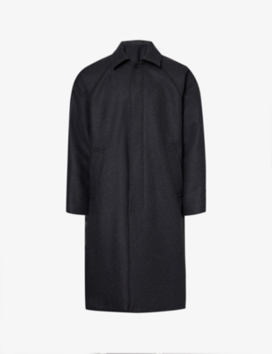 NUDIE JEANS: Spread-collar regular-fit wool-blend coat