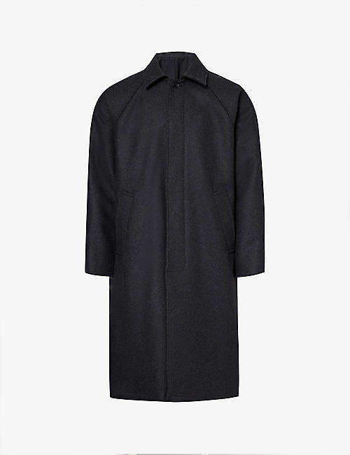NUDIE JEANS: Spread-collar regular-fit wool-blend coat