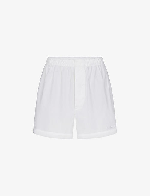 SKIMS: Spa relaxed-fit cotton-poplin pyjama shorts