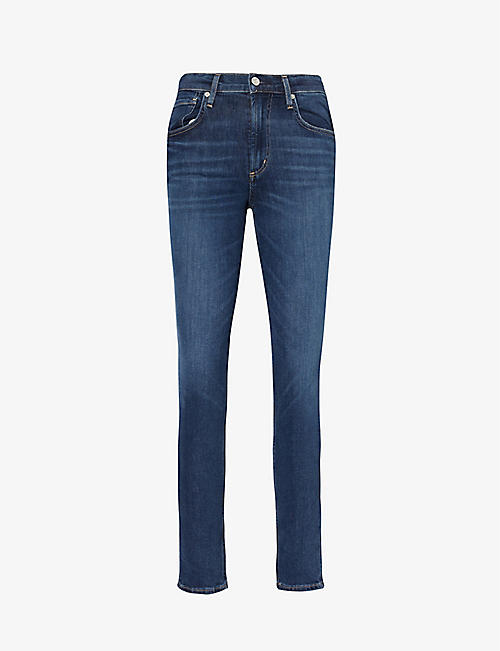 CITIZENS OF HUMANITY: Sloane tapered high-rise recycled-stretch and recycled-denim jeans
