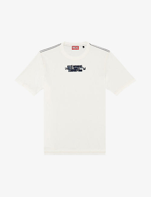 DIESEL: T-Just-Slits-N6 branded-print cotton-jersey T-shirt