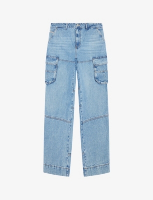 DIESEL: D-Fish faded-wash straight-leg jeans