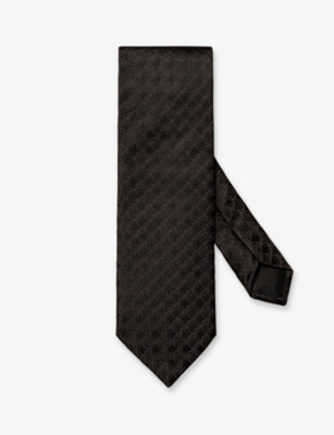 ETON: Geometric-pattern wide-blade silk tie