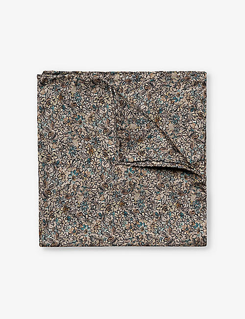 ETON: Floral-pattern silk pocket square