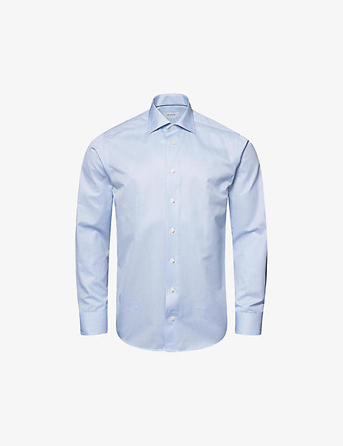 ETON: Signature Twill striped slim-fit cotton shirt