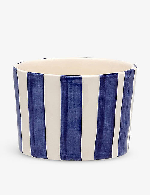ANNA + NINA: Spirit stripe-pattern earthenware bowl 9cm