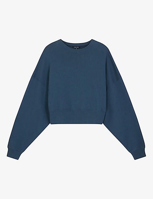 SOEUR: Willow cropped cotton sweatshirt