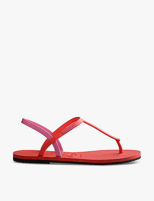 HAVAIANAS: You Paraty logo-embossed rubber sandals
