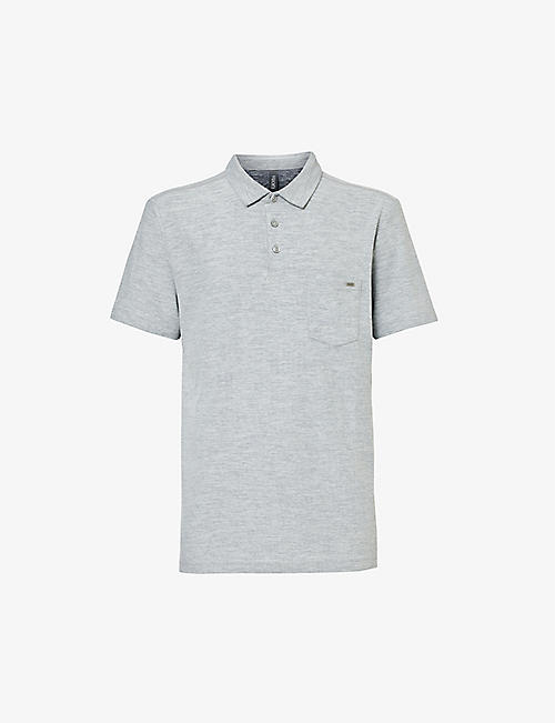 VUORI: Ace brand-plaque recycled-polyester-blend polo shirt