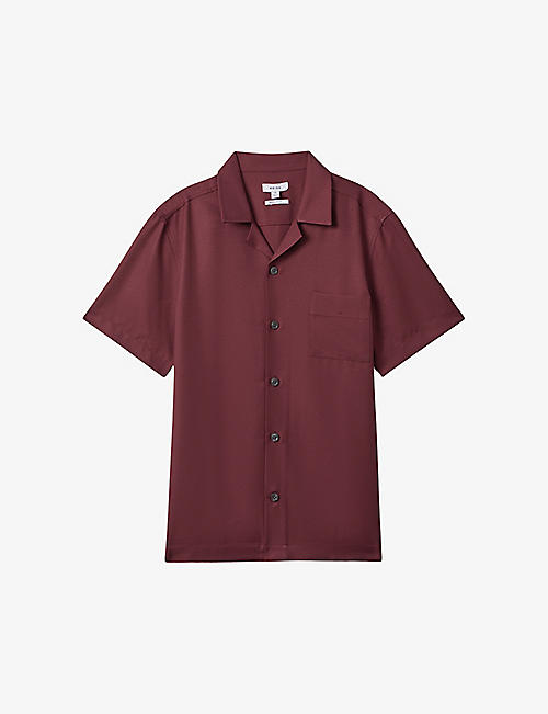 REISS: Tokyo spread-collar regular-fit woven shirt