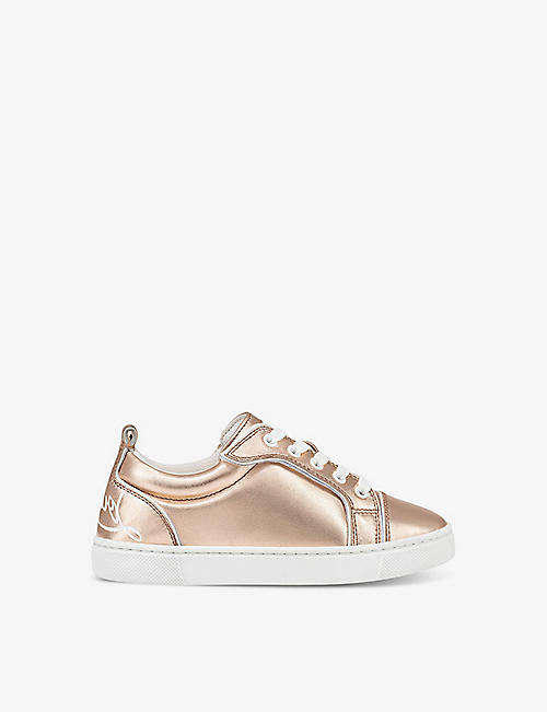 CHRISTIAN LOUBOUTIN: Funnyto leather low-top trainers