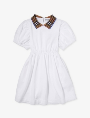 BURBERRY: Alesea polo-neck cotton dress 14 years