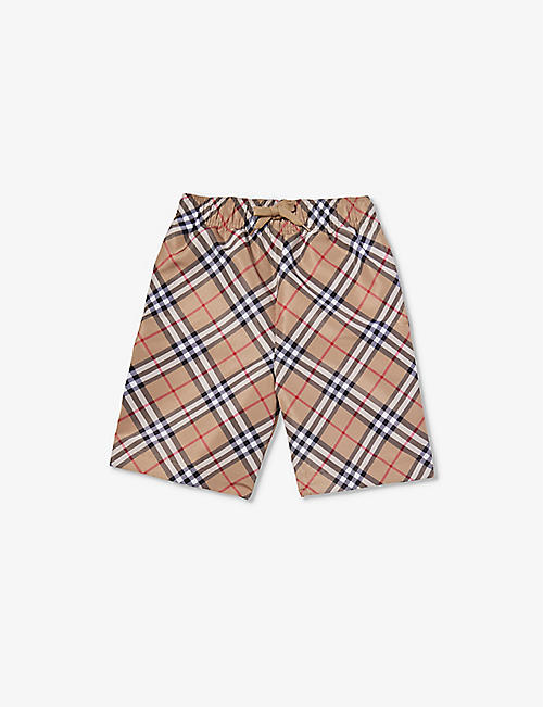 BURBERRY: Malcolm checked swim shorts 3-14 years