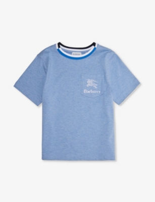 BURBERRY: Cedar brand-print cotton-jersey T-shirt 4-14 years