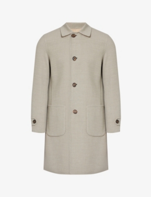 ELEVENTY: Single-breasted reversible wool coat