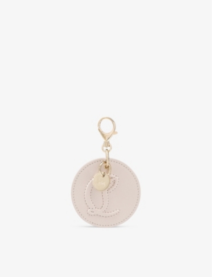 CHRISTIAN LOUBOUTIN: Logo-embossed leather and brass bag charm