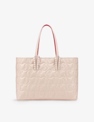 CHRISTIAN LOUBOUTIN: Cabata logo-embossed small leather tote bag